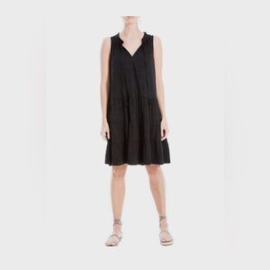 Max Studio Black Tiered Midi Sundress